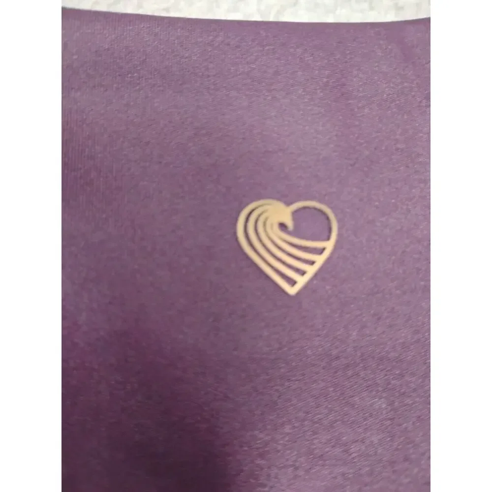 Tone It Up High Shine Long Line Sport Bra Size Medium Deep Purple Removable Pads